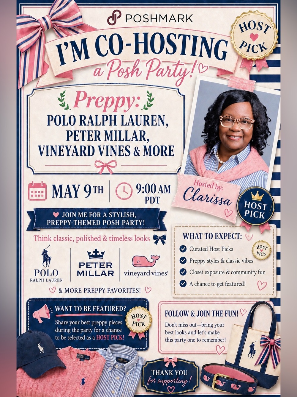 Preppy Posh Party Co-Hosting Banner